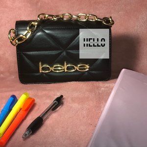 bebe gia crossbody bag in black